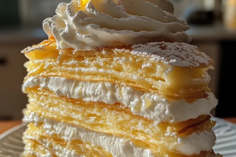 Lemon Cream Crêpe Cake: A Layered Delight Awaits! 2 Lemon Cream Crêpe Cake
