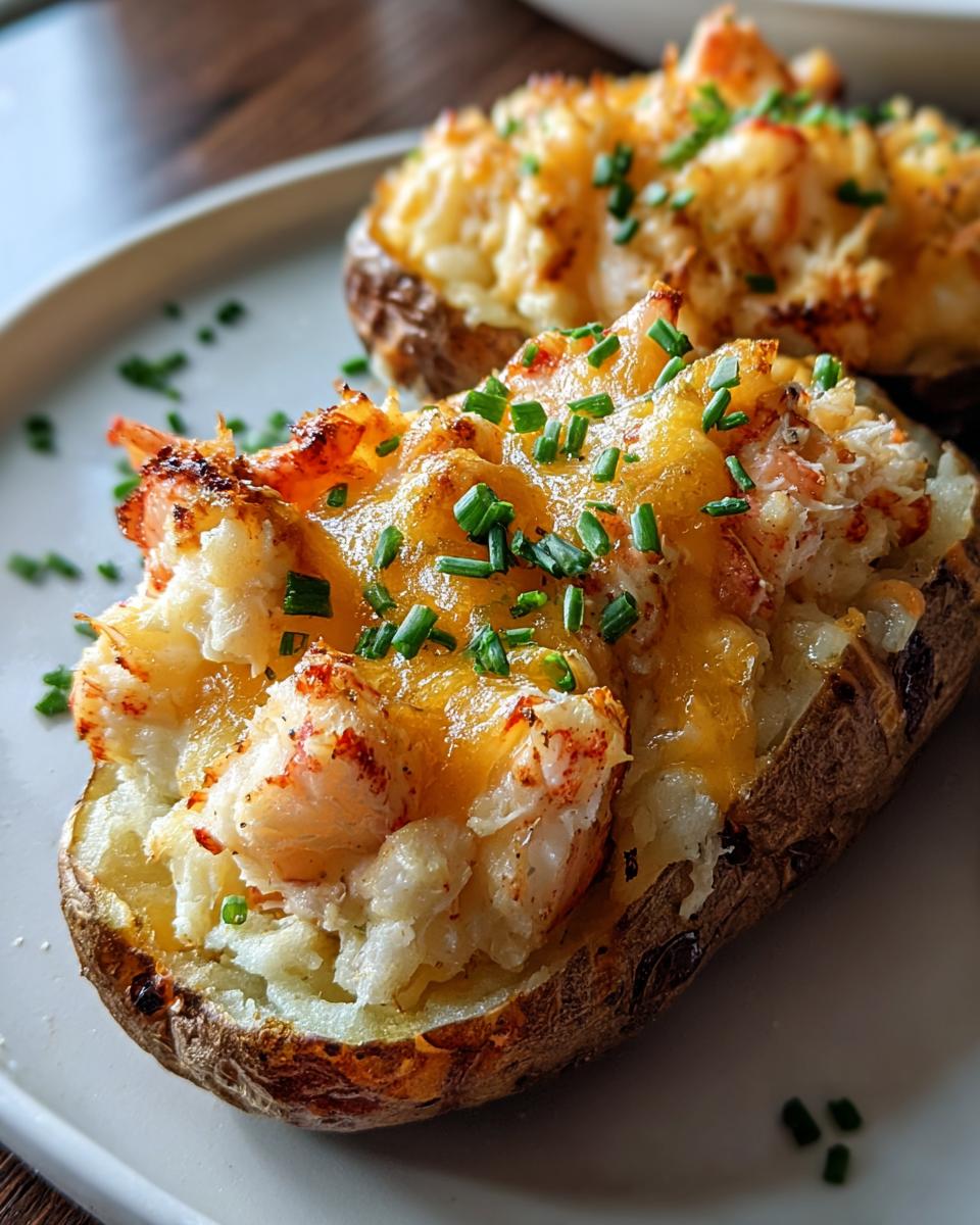 Indulgent 4-Cheese Lobster Twice Baked Potatoes - Irresistible! 5 Lobster Twice Baked Potatoes - detail 1