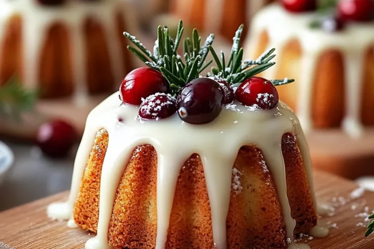 MINI CRANBERRY VANILLA BUNDT CAKES