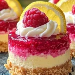 Mini Raspberry Lemon Cheesecakes