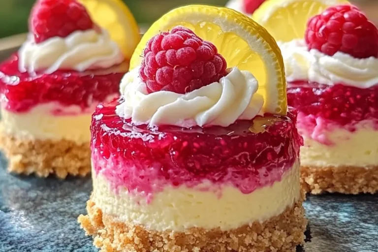 Mini Raspberry Lemon Cheesecakes are a must-try treat!