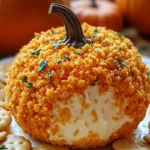 PUMPKIN-SHAPED CHEDDAR CHEESE BALL