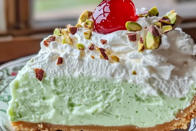 Pistachio Cream Pie Slice