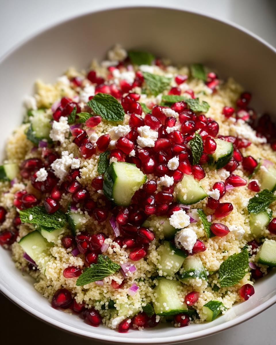 15-Minute Feta Pomegranate Couscous – A Fresh, Flavorful Burst 7 Pomegranate Couscous Salad - detail 2