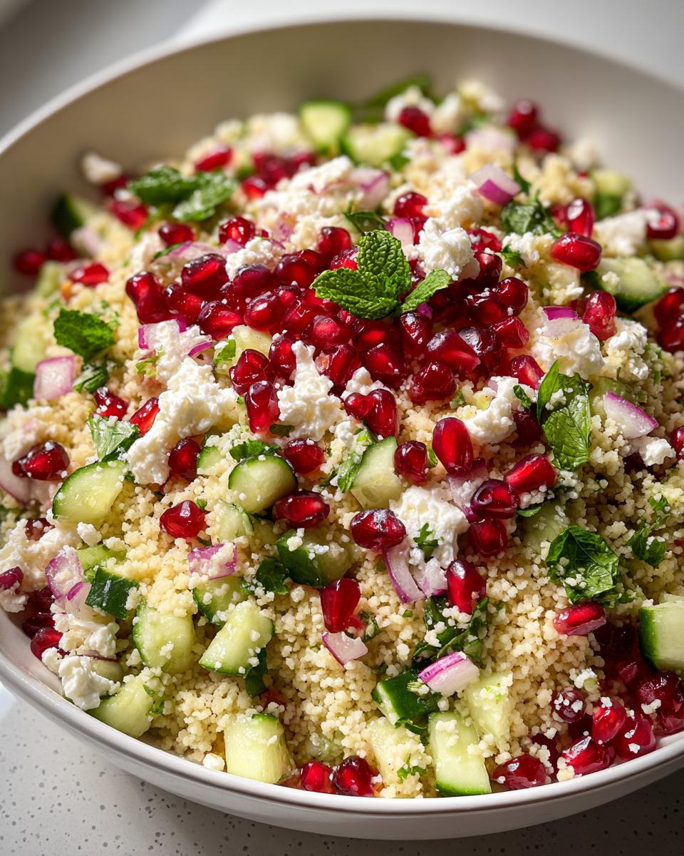 15-Minute Feta Pomegranate Couscous – A Fresh, Flavorful Burst 8 Pomegranate Couscous Salad - detail 3