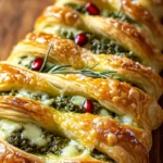 Puff Pastry Christmas Tree with Pesto & Cheese