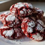 Red Velvet Crinkle Cookies