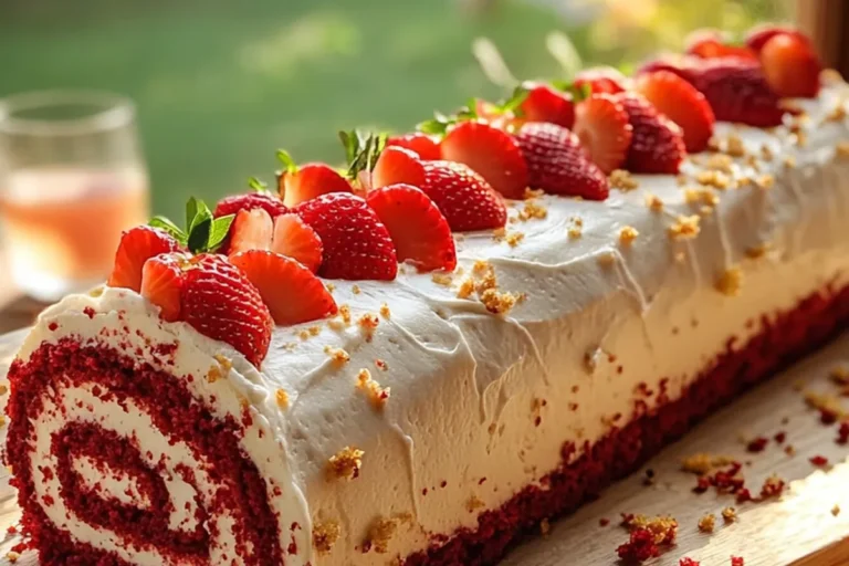 Red Velvet Roll Slice