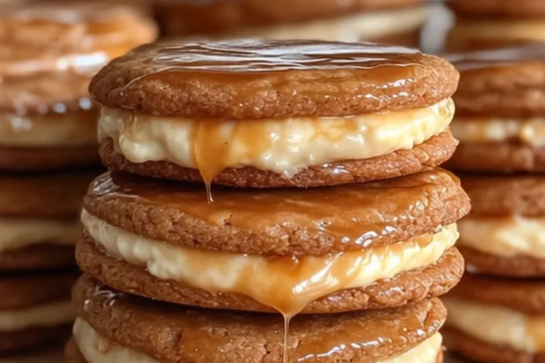 Salted Caramel Cookie Cream Sandwiches
