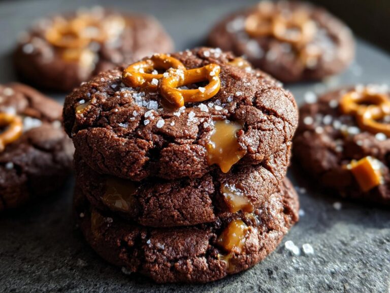 Salted Caramel Pretzel Cookies