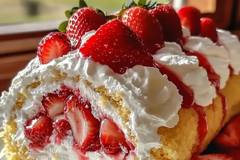 Strawberry Cream Swiss Roll