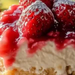 Strawberry Shortcake Cheesecake Bars