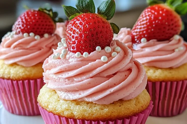 Strawberry Vanilla Cupcakes
