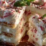 WHITE CHOCOLATE PEPPERMINT LAYER CAKE