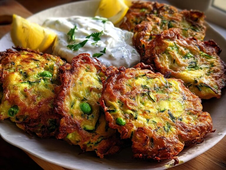 Zucchini Pea Fritters