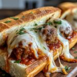 Baked Meatball Mozzarella Subs