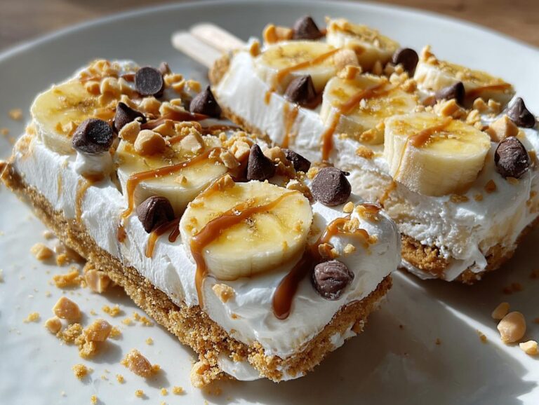 Banana Peanut Butter Pops