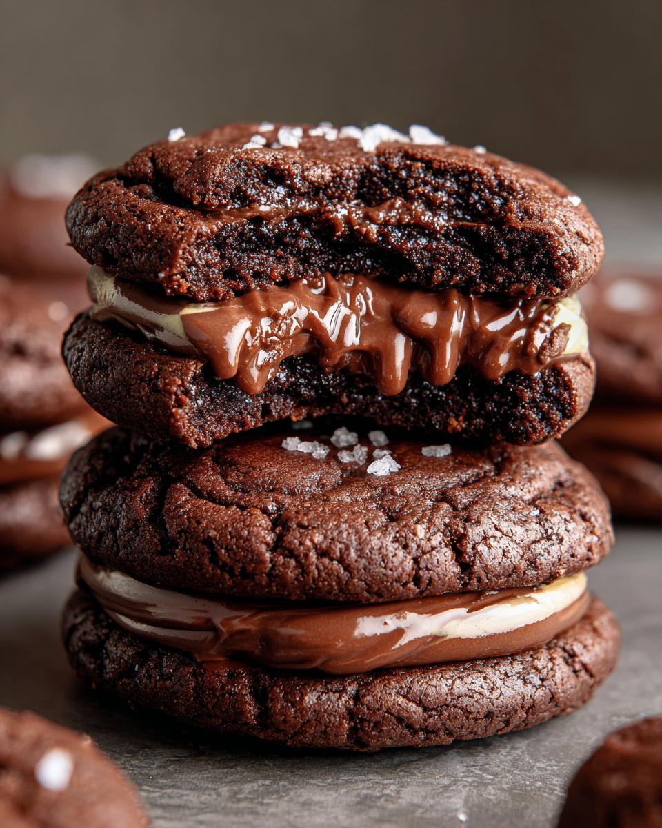 Irresistible Brownie Sandwich Cookies with Salted Chocolate Buttercream 5 Brownie Sandwich Cookies - detail 1
