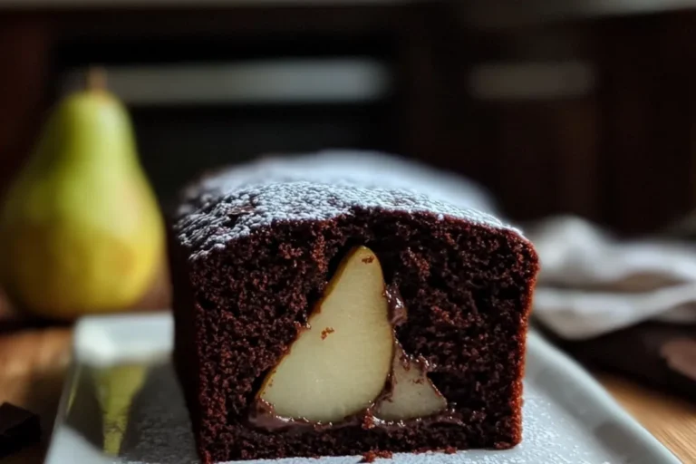 CHOCOLATE PEAR LOAF CAKE
