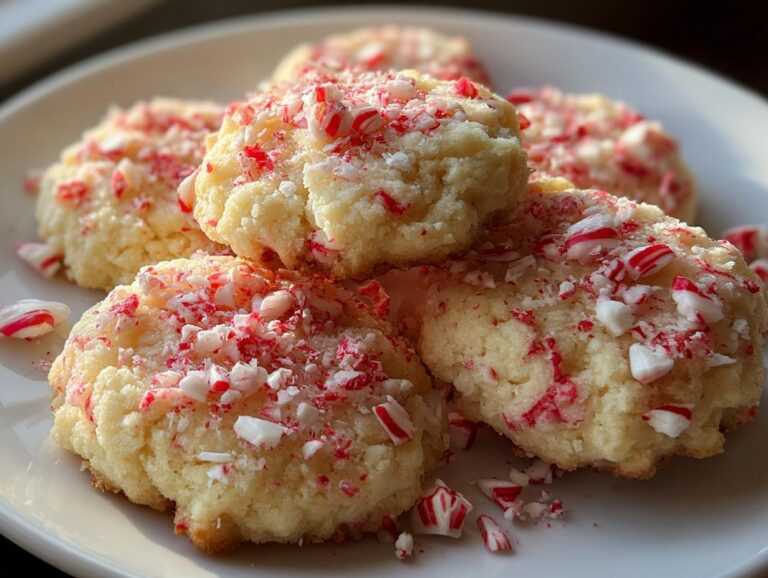 Candy Cane Shortbread Cookies