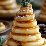 Caramel Apple Puff Pastry Christmas Trees