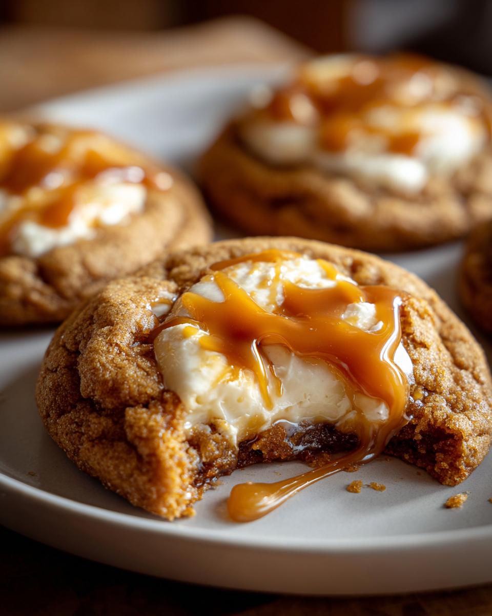 50 Insanely Delicious Caramel Cheesecake Cookies You’ll Crave 5 Caramel Cheesecake Cookies - detail 1