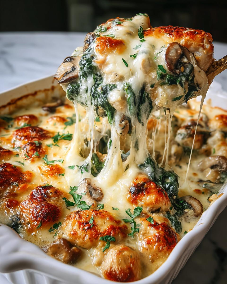 Cheesy Chicken Spinach Casserole - detail 1