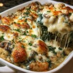 Cheesy Chicken Spinach Casserole