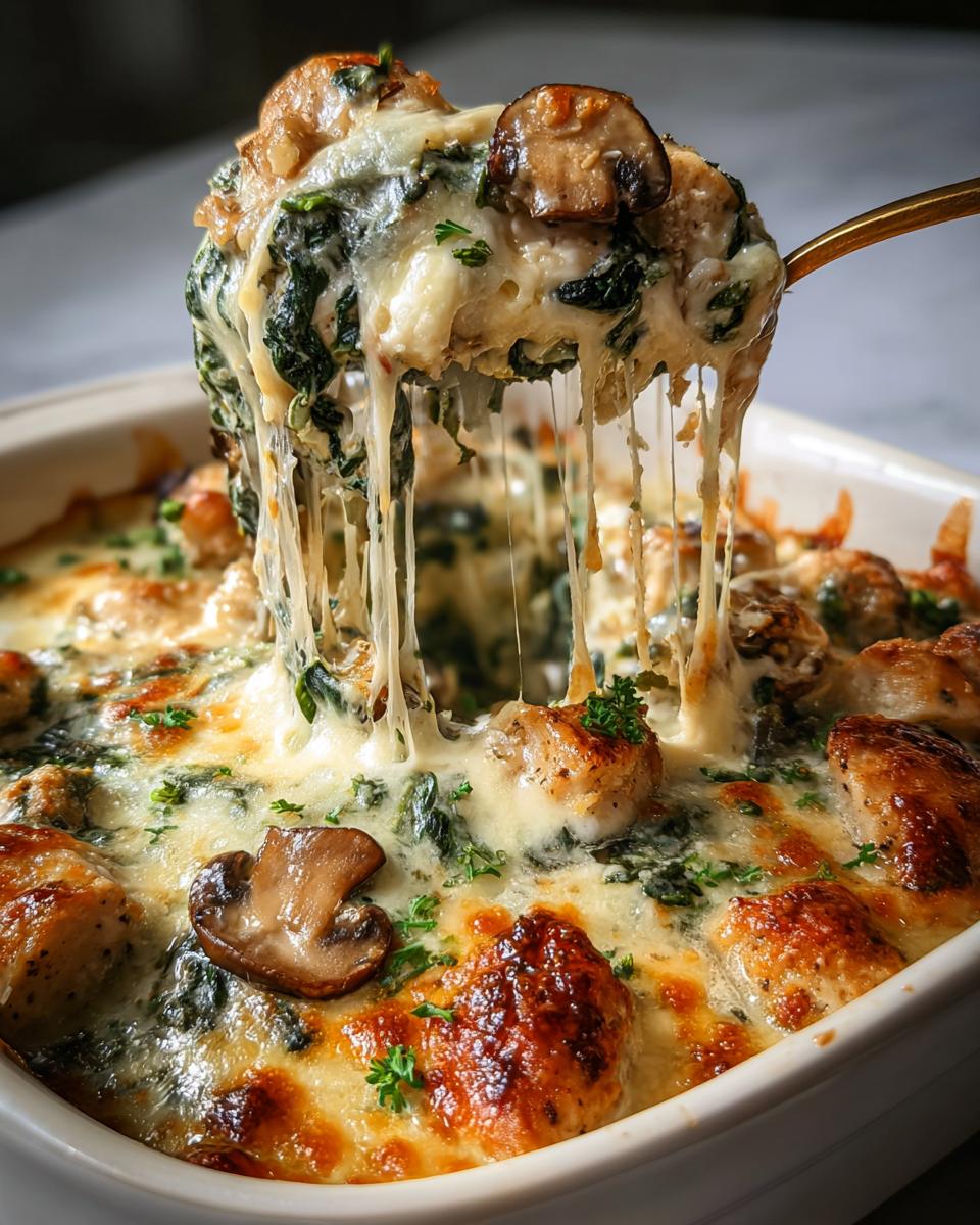 Cheesy Chicken Spinach Casserole - detail 2