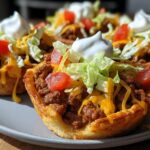 Cheesy Taco Biscuit Cups