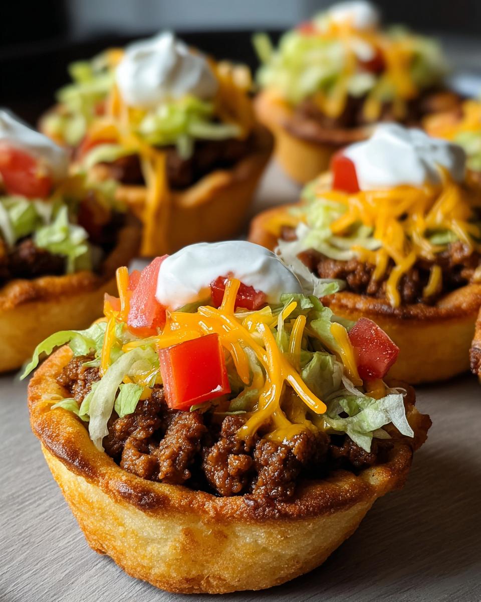 Cheesy Taco Biscuit Cups - detail 2