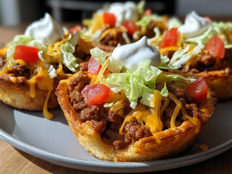 Cheesy Taco Biscuit Cups