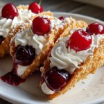 Cherry Cheesecake Tacos
