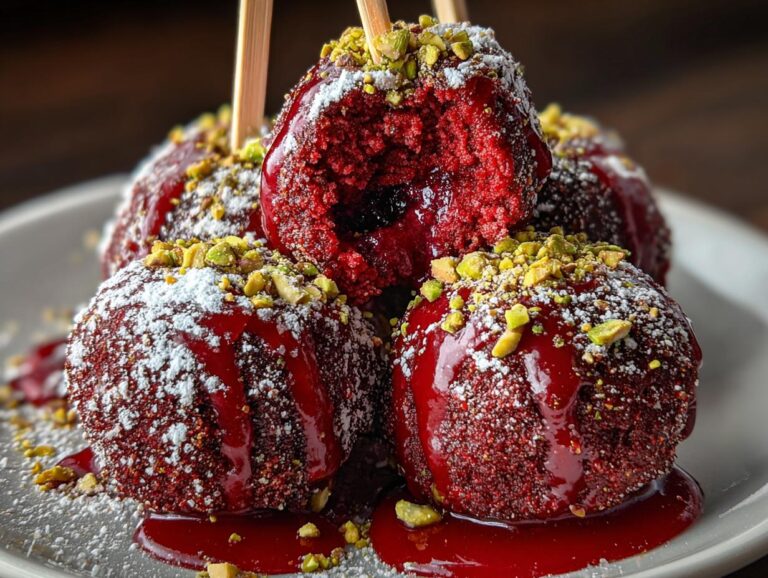 Cherry Red Velvet Pancakes