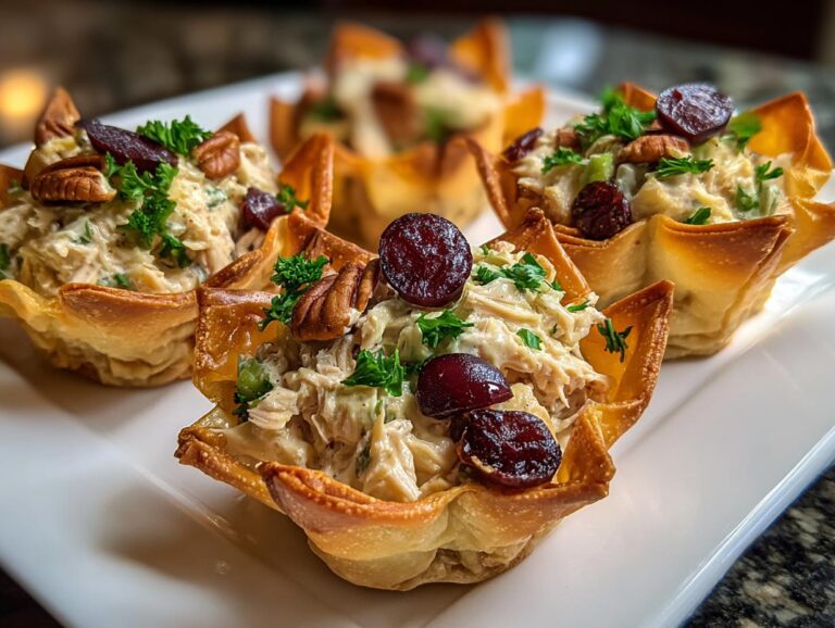 Chicken Salad Wonton Cups