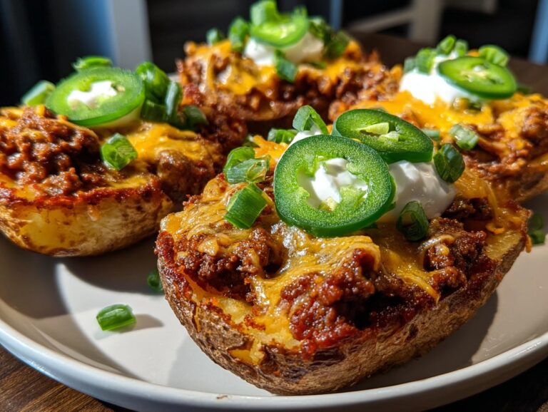 Chili Loaded Potato Skins