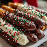 Chocolate Dipped Pretzel Rods