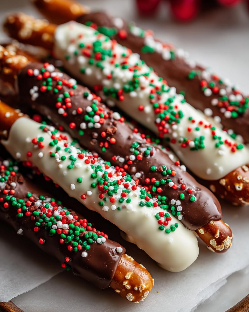 Chocolate Dipped Pretzel Rods - detail 2