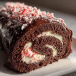 Chocolate Peppermint Roll Cake