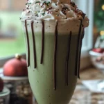 Christmas Matcha Milkshake swirls