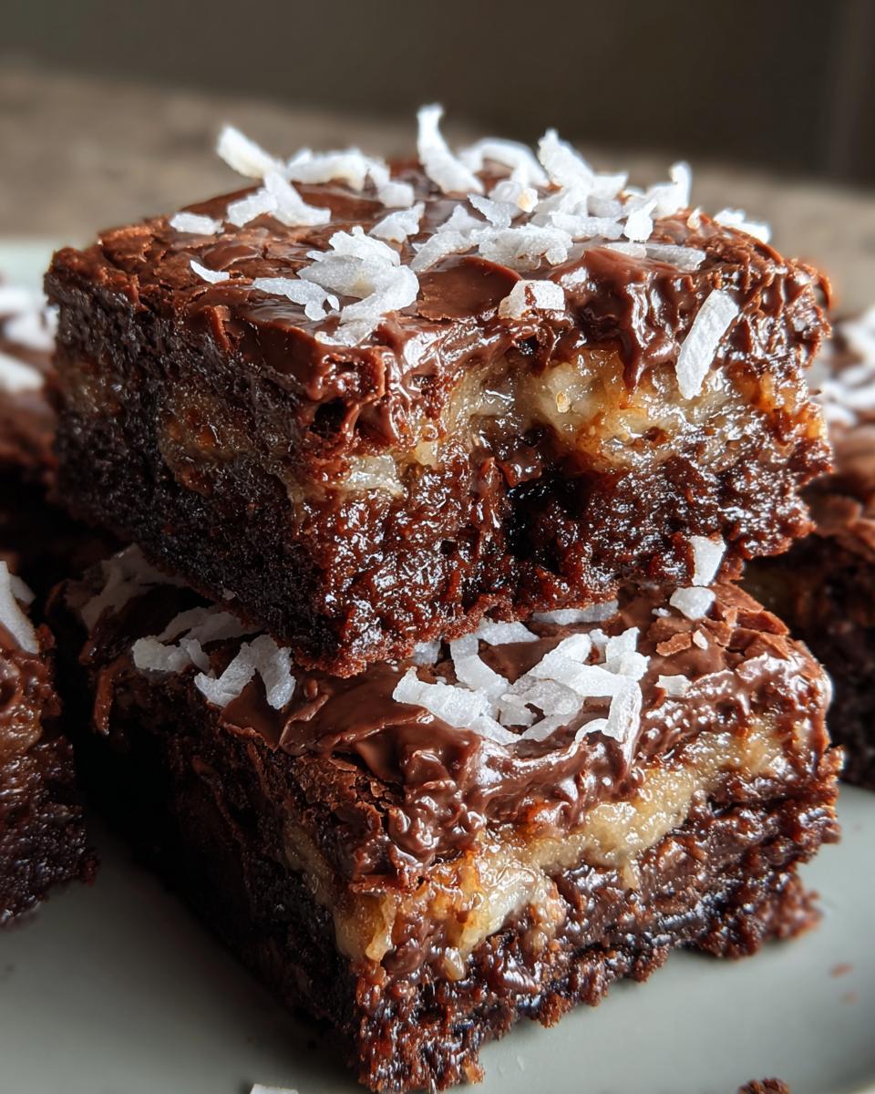 Irresistible Coconut Fudge Brownies with 4 Secret Layers 5 Coconut Fudge Brownies - detail 1