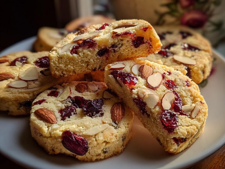 Cranberry Almond Shortbread