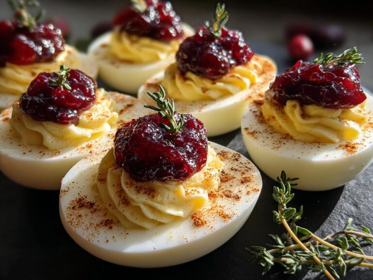 Irresistible Cranberry Deviled Eggs Recipe in Just 25 Minutes 2 Cranberry Deviled Eggs