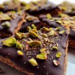 DARK CHOCOLATE PISTACHIO TOFFEE BARK