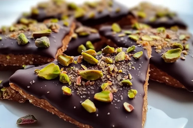 DARK CHOCOLATE PISTACHIO TOFFEE BARK