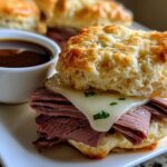 French Dip Biscuit Sandwiches