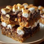 Gingerbread S’mores Cookie Bars