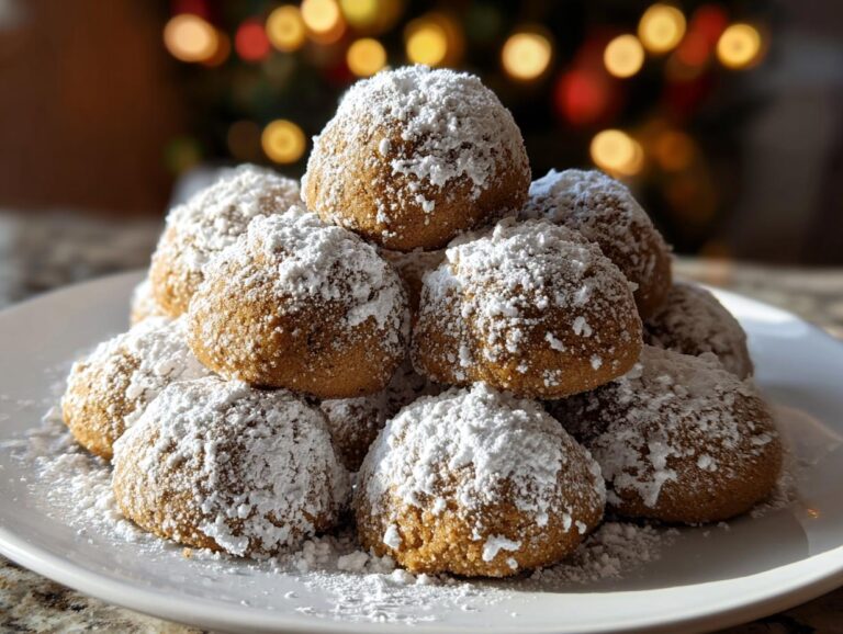 Gingerbread Snowball Cookies