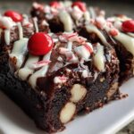 Hot Fudge Christmas Brownies
