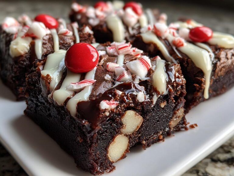 Hot Fudge Christmas Brownies